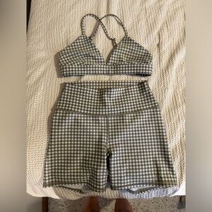 Alo Yoga Airlift Gingham Set